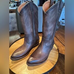 Frye  Brown Leather cowboy Boots